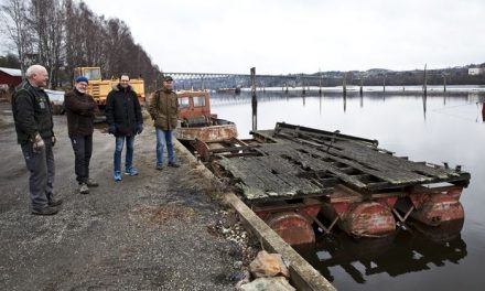 Brygga til «See Möwe» til Bingen lenser