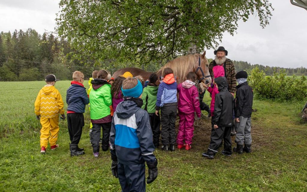 Gammeldags skole på Vølneberg